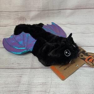 Halloween Bat Dog Costume with Iridescent Wings Hoodie Head Velcro Straps XS/S
